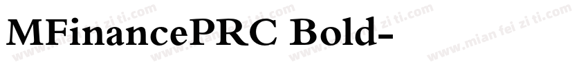 MFinancePRC Bold字体转换